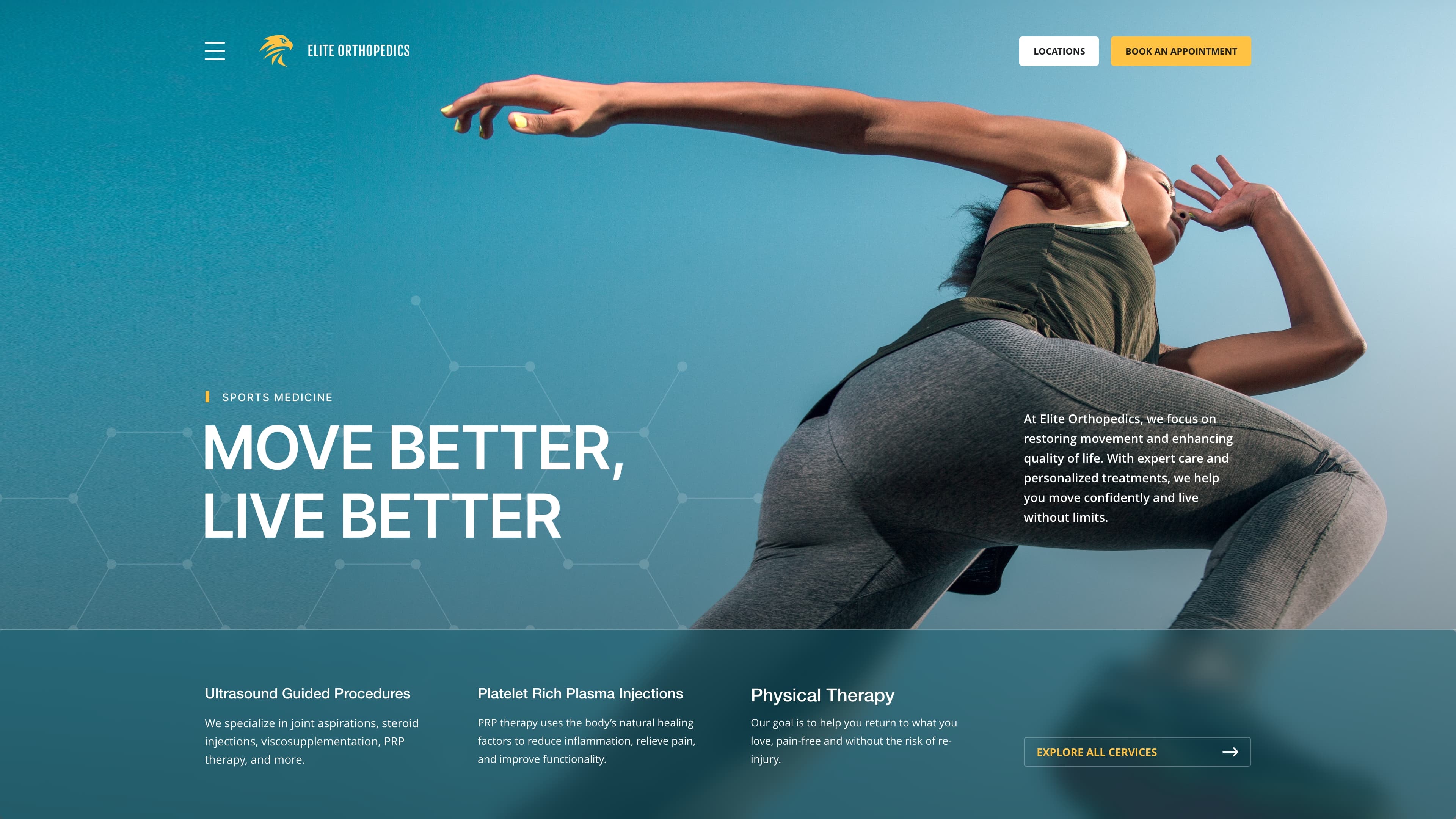 Sports Medicine Website Design